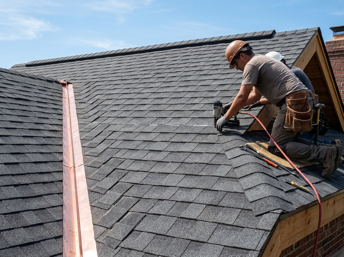 Architectural shingle roofing installation